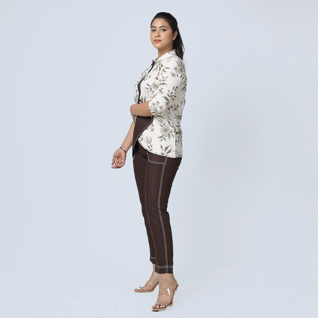 Botanical Pants – Contrast Stitch