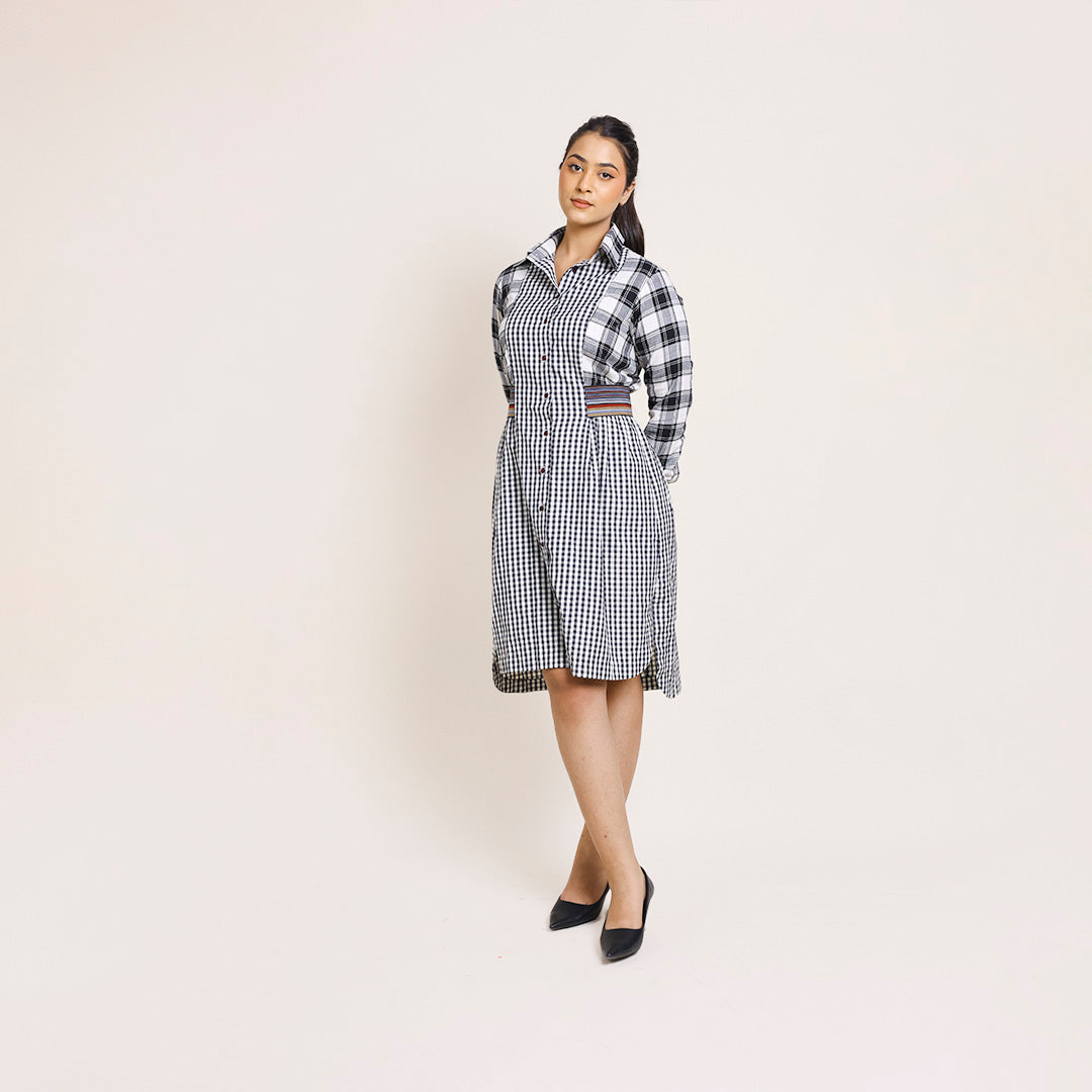 Gingham Check Dress – Elastic Waist