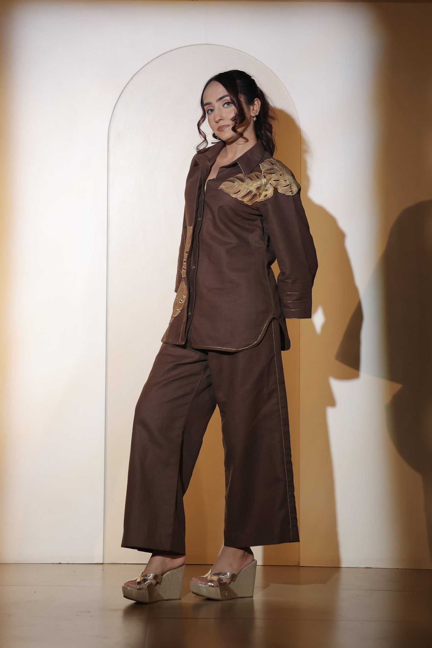 Golden Leaf Co-ord Set