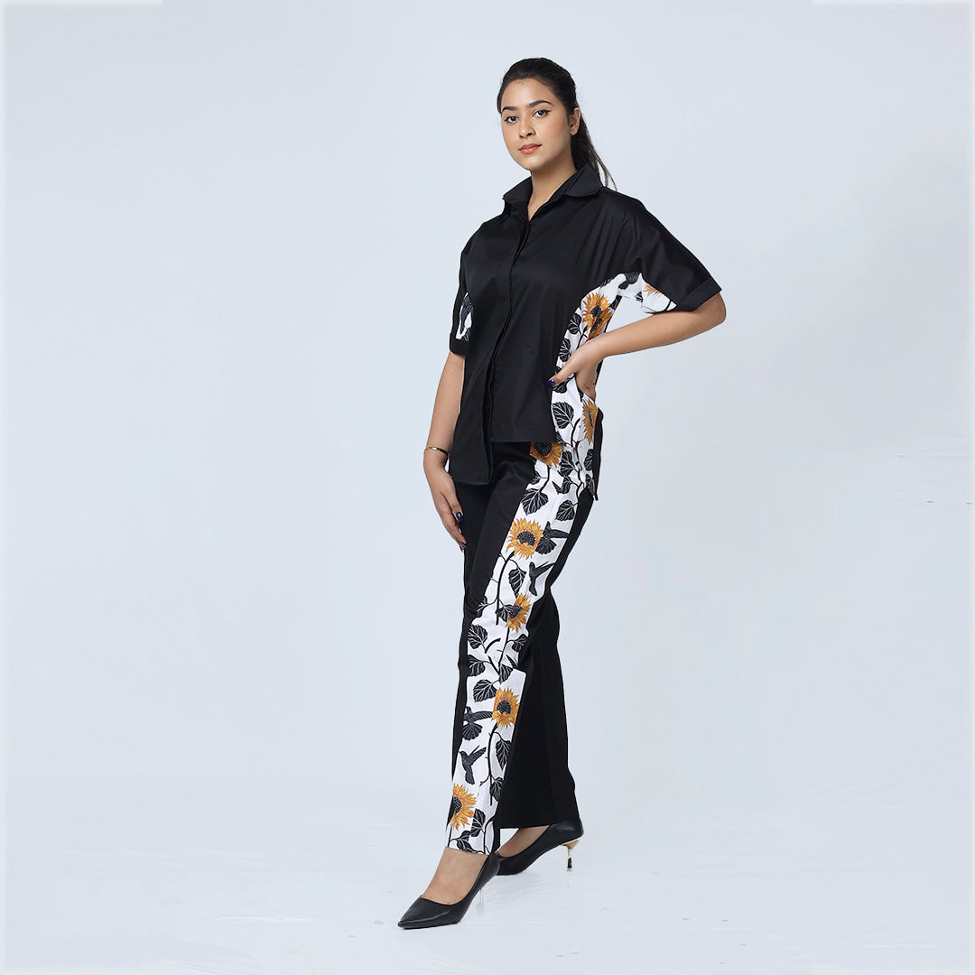 Sunflower Co-ord Set – Shirt & Pants