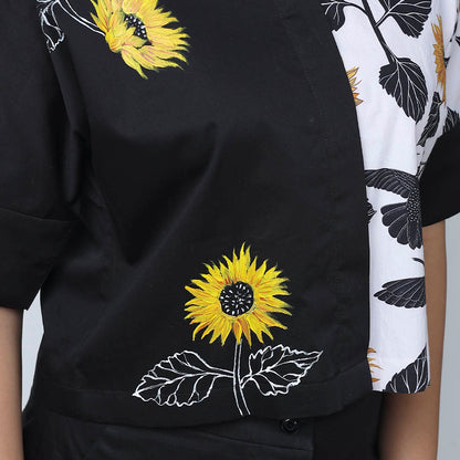 Sunflower Crop Shirt – Hand Painted