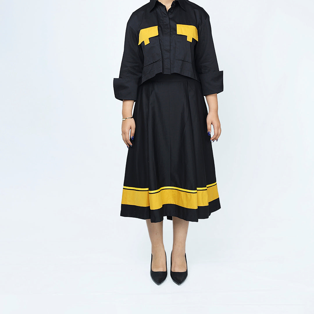 Flowy Skirt with Turmeric Hem