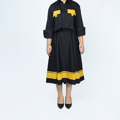 Flowy Skirt with Turmeric Hem