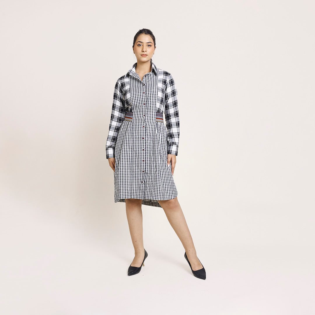 Gingham Check Dress – Elastic Waist