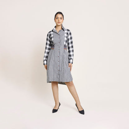 Gingham Check Dress – Elastic Waist