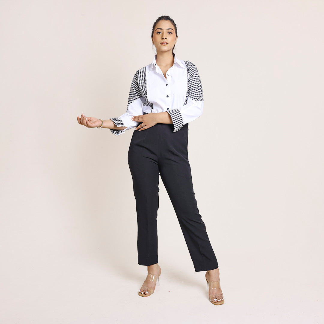Relaxed Banana Crepe Pants – Black