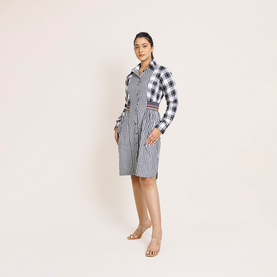 Gingham Check Dress – Elastic Waist