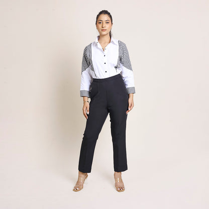 Relaxed Banana Crepe Pants – Black