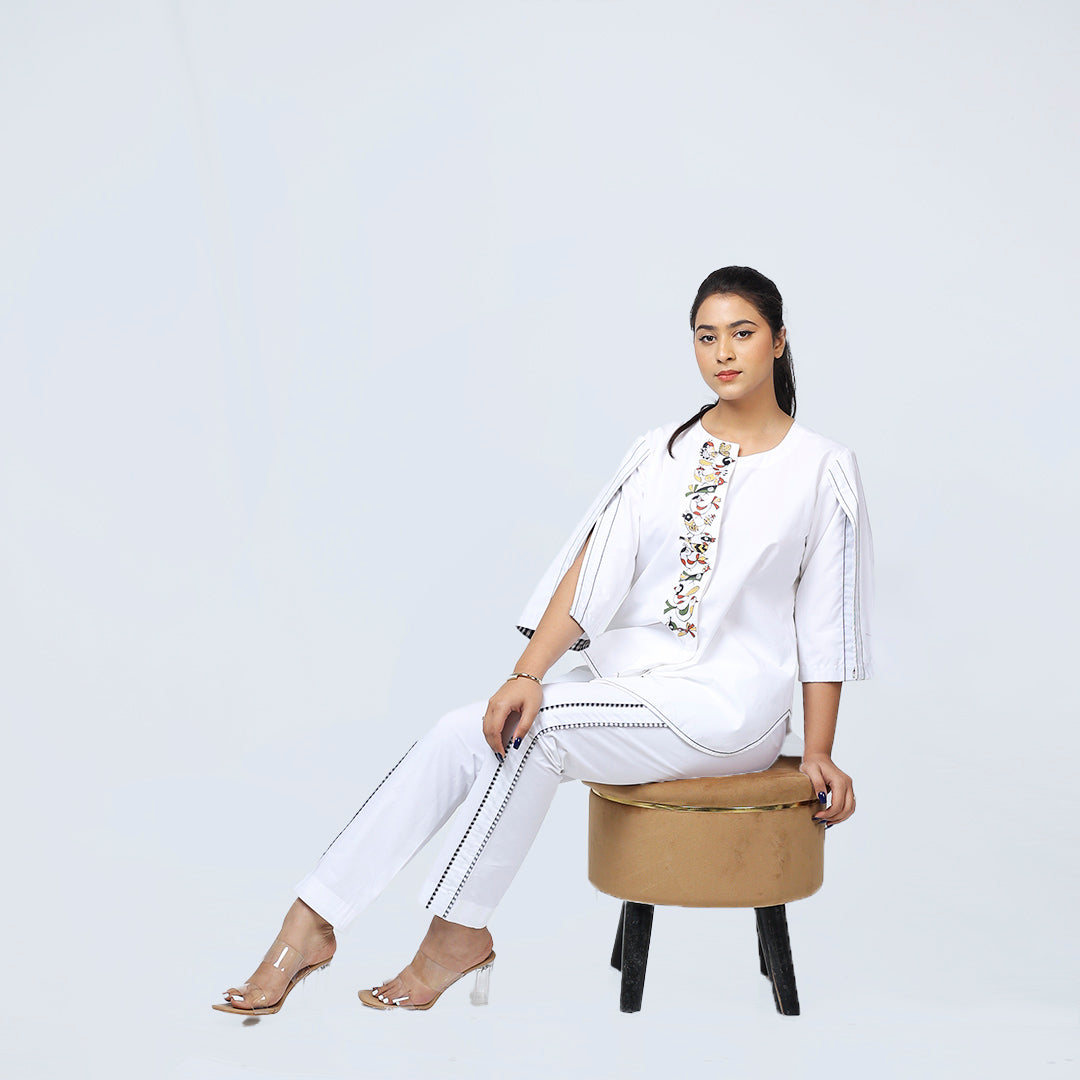 White Check Pants – Side Panels