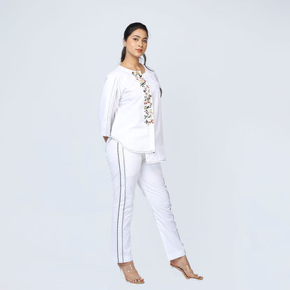White Check Pants – Side Panels