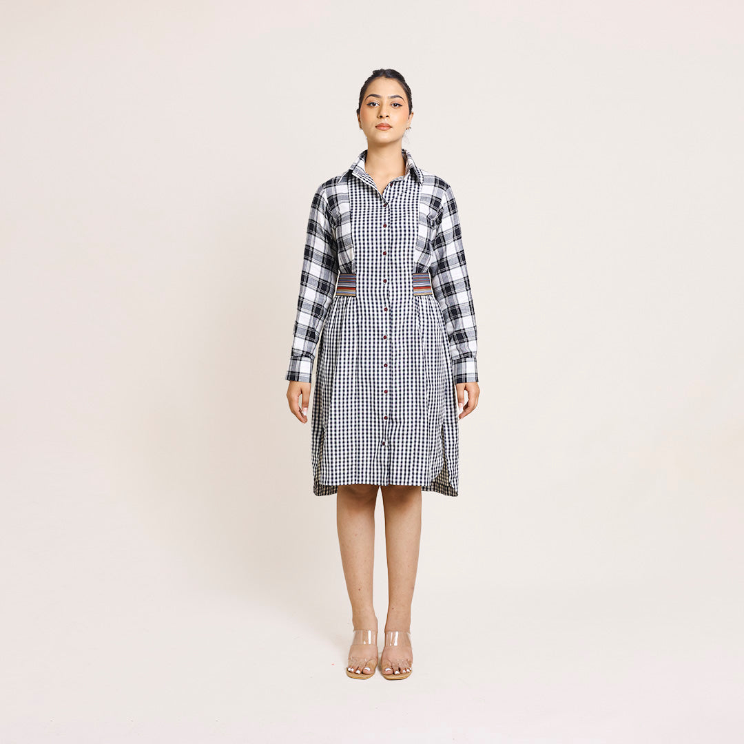 Gingham Check Dress – Elastic Waist
