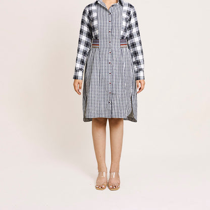 Gingham Check Dress – Elastic Waist