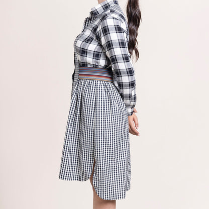Gingham Check Dress – Elastic Waist