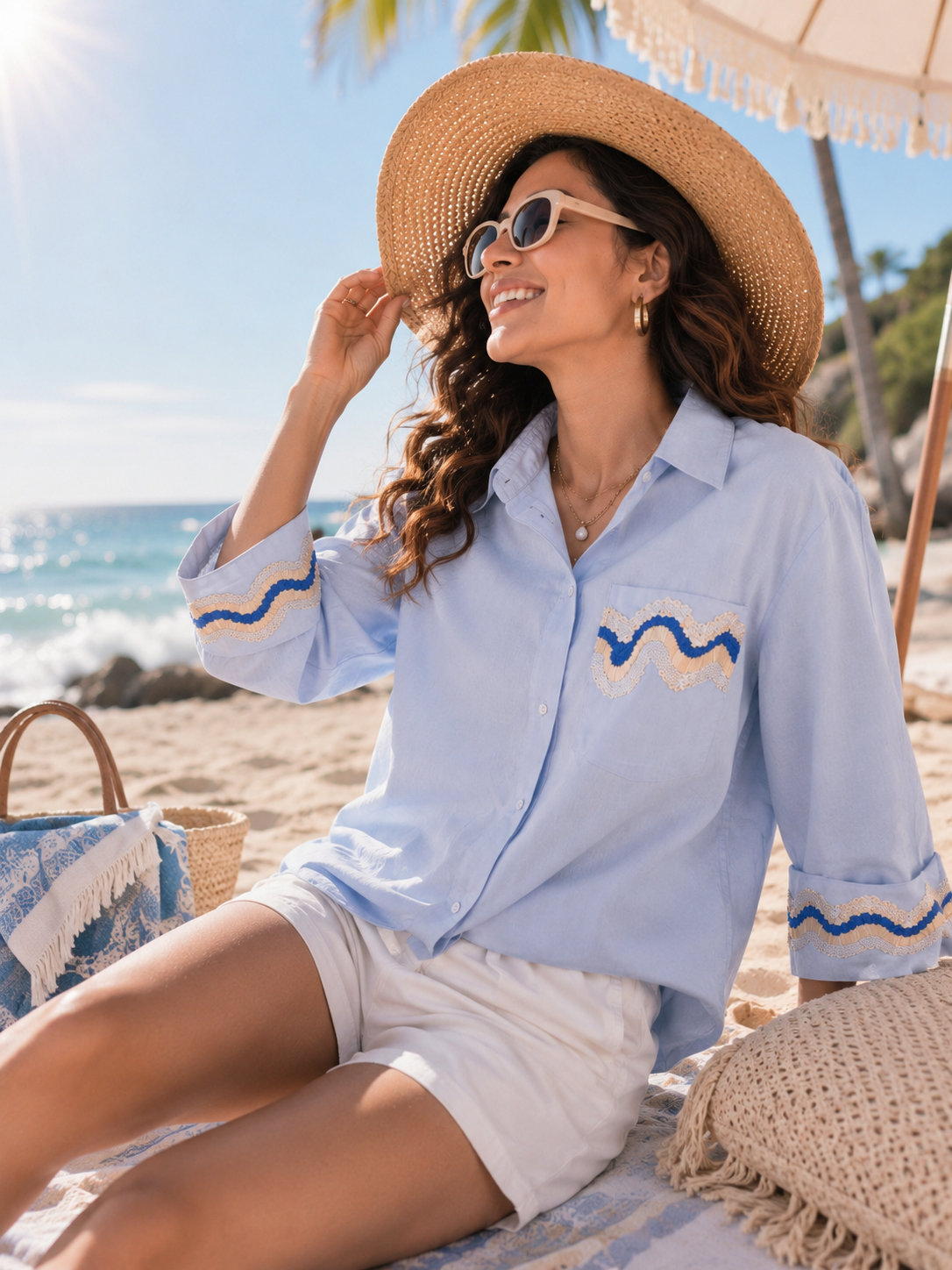 Coastal Breeze Cotton Shirt