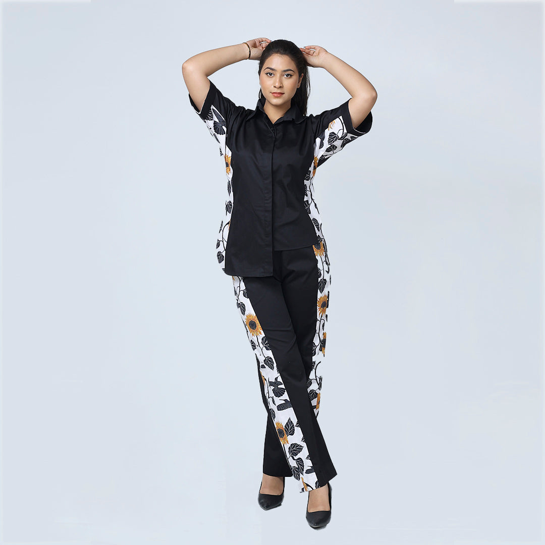 Sunflower Co-ord Set – Shirt & Pants