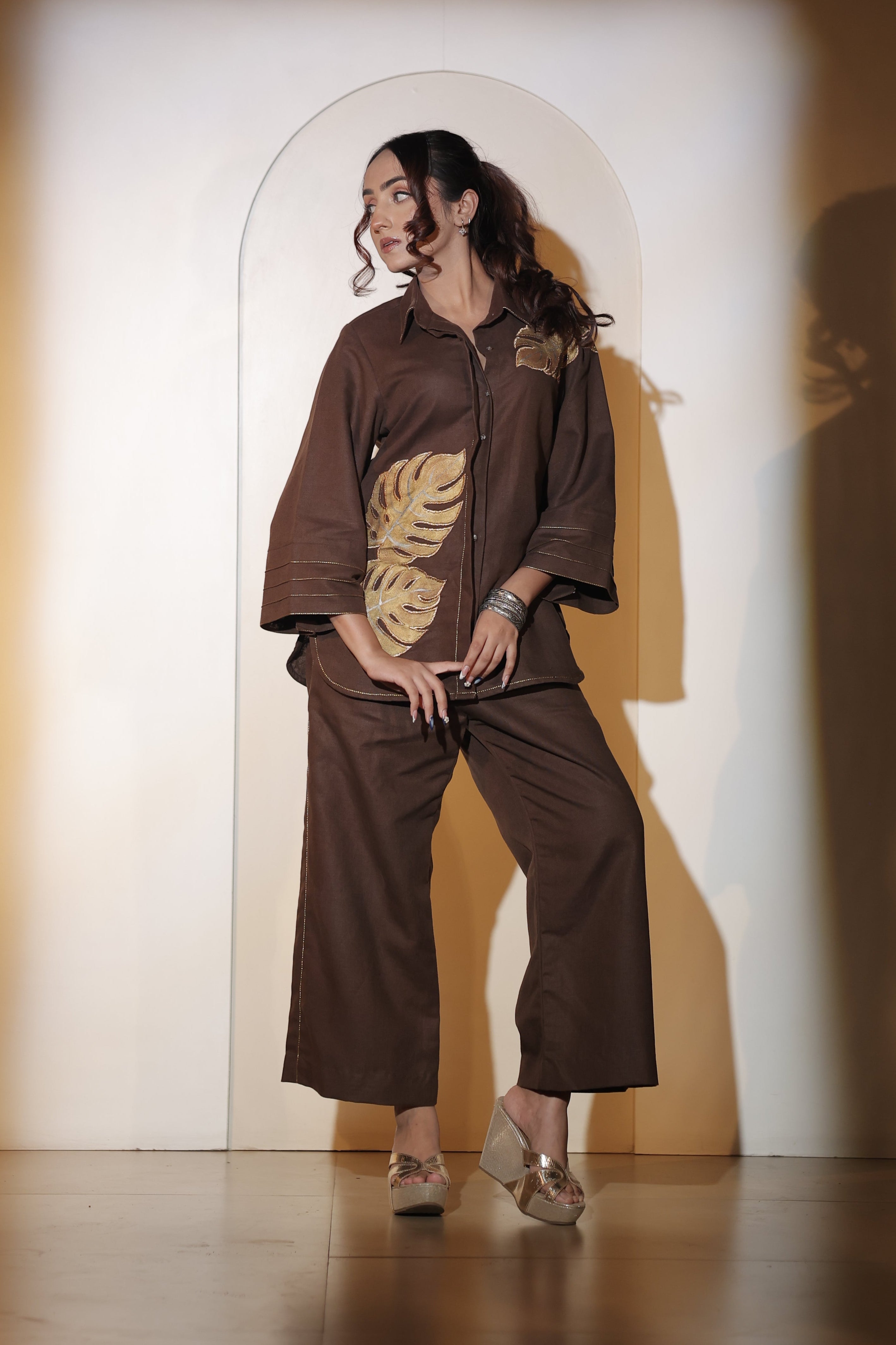 Golden Leaf Co-ord Set