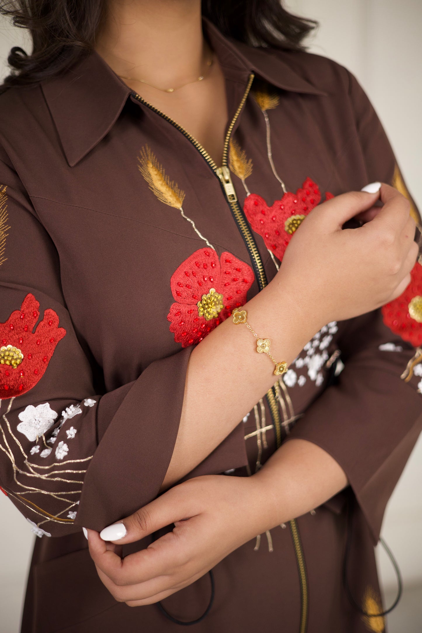 Brown Midi Jacket Dress
