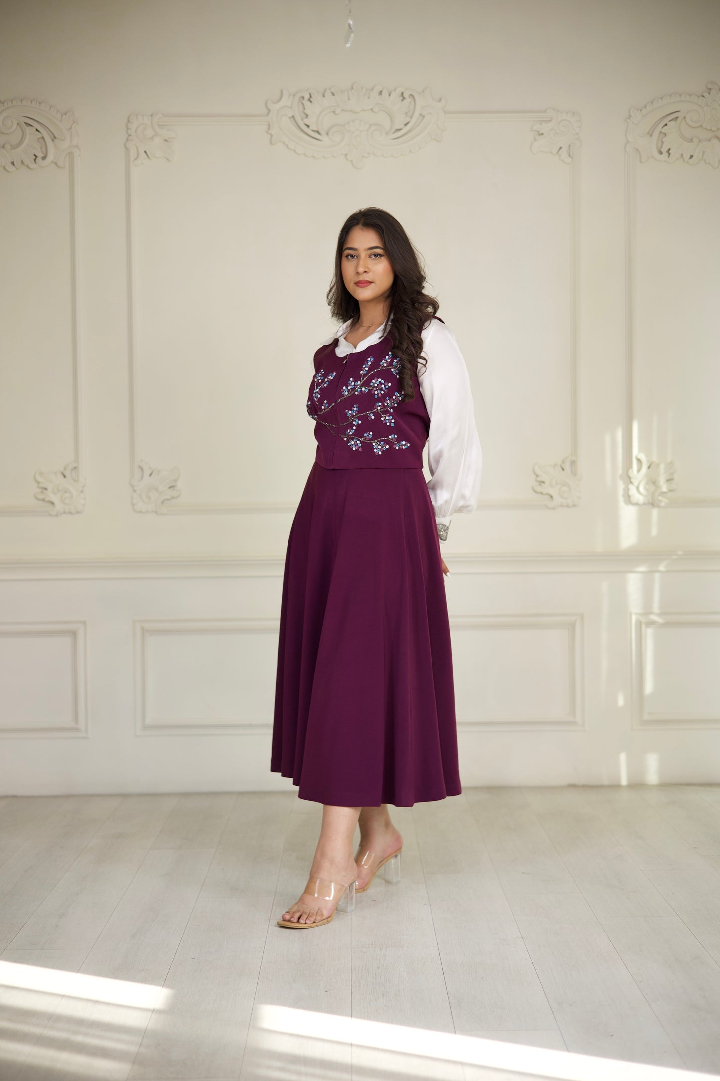 Moonlit Plum Blossom Dress