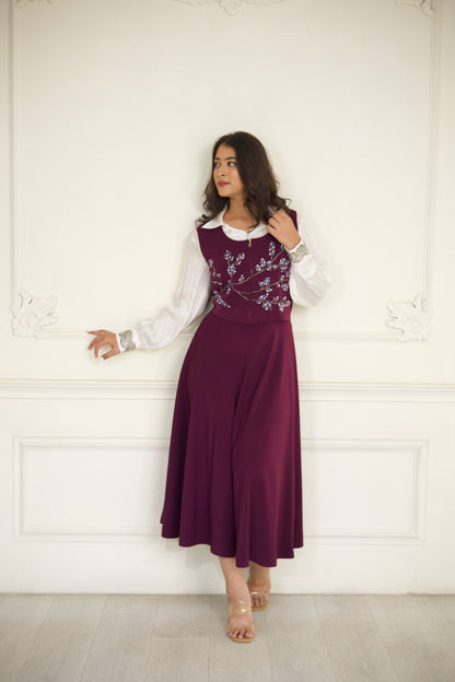 Moonlit Plum Blossom Dress